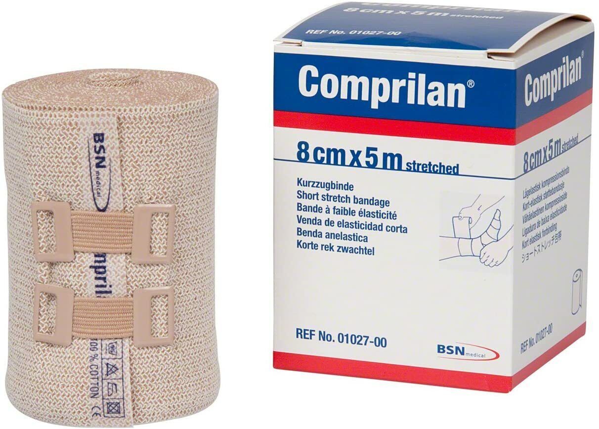 Comprilan Short Stretch Bandage 8cm x 5m x 5 Rolls -   Comprilan EasyMeds Pharmacy