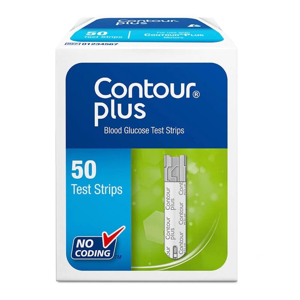 Contour Plus Blood Glucose Test Strips x 50