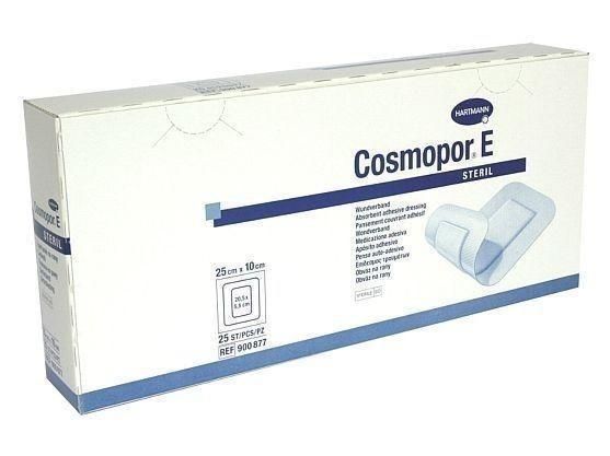 Cosmopor E Sterile Adhesive Wound Dressings 25cm x 10cm x 25 Surgical Cuts Burns -   Hartmann EasyMeds Pharmacy