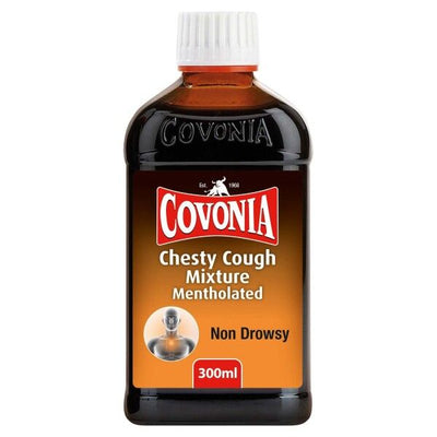 Covonia Chesty Cough Mixture Mentholated 300ml -   Covonia EasyMeds Pharmacy