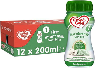 Cow & Gate 1 First Infant Milk from Newborn 200ml (Pack of 12 x 200ml) -   Cow & Gate EasyMeds Pharmacy