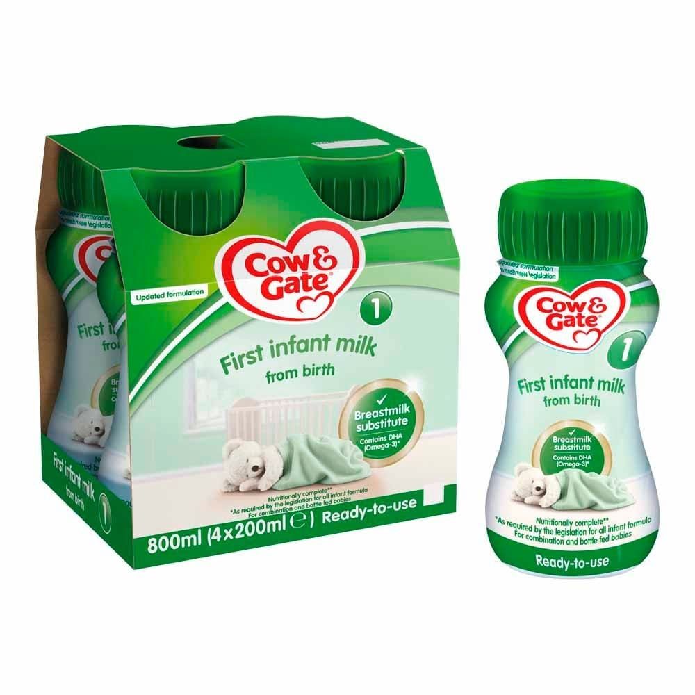 Cow & Gate 1 First Milk Ready to Feed Multipack 200ml  x 16 -   Cow & Gate EasyMeds Pharmacy