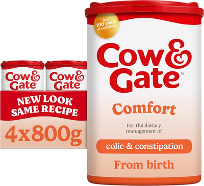 Cow & Gate Comfort Milk Birth to 12mnths 800g x 4