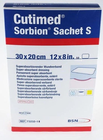 Cutimed Sorbion Sachet S Dressings 20cm x 30cm x5 -   Cutimed EasyMeds Pharmacy