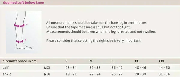 Compression Stocking Rx Sample Duomed Soft CL2 Compression Stockings Below Knee Closed Toe Black M ...