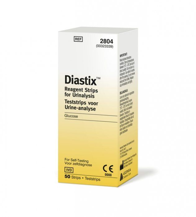 Diastix Reagent Strips For Urinalysis To Test Urine Glucose - 50 Strips -   Siemens EasyMeds Pharmacy