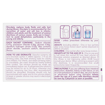 Dioralyte Blackcurrant Flavour Rehydration Sachets x 20