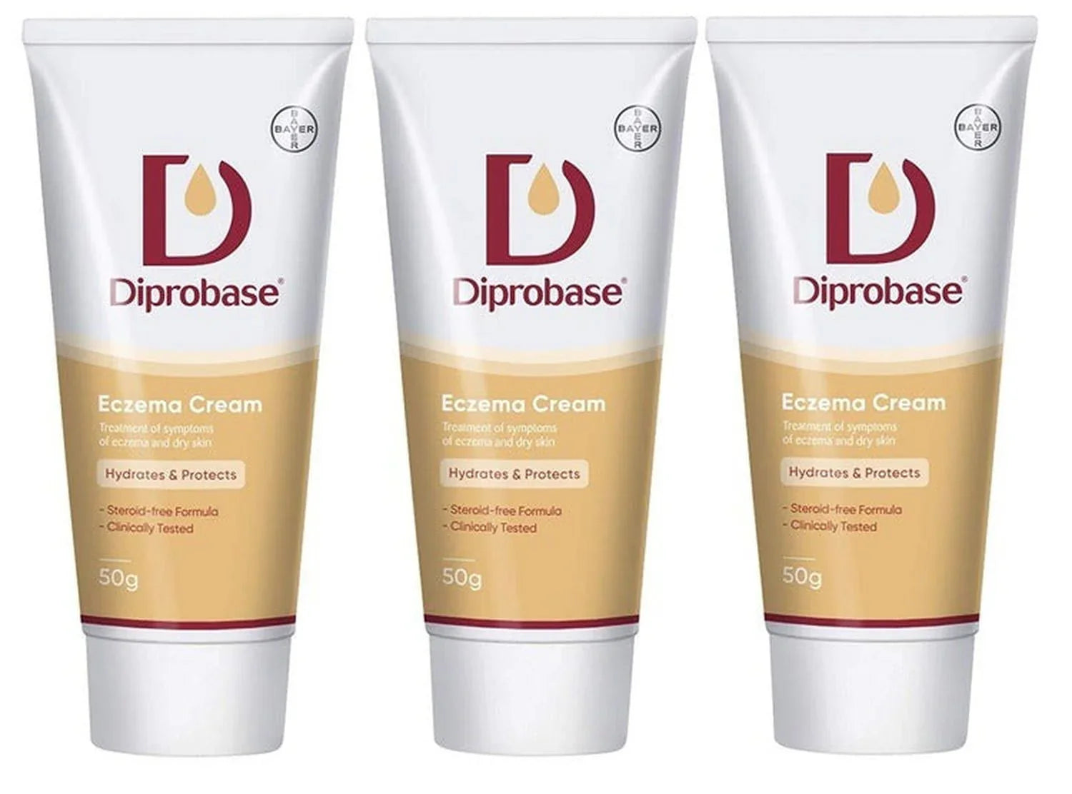 Diprobase Cream 50g Triple Pack - Dry Skin Emollient Cream - Emollients ...