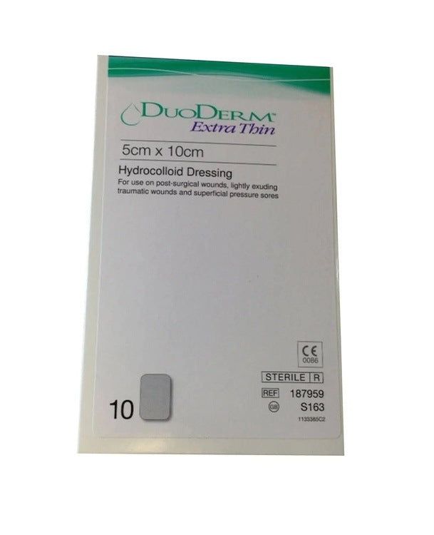Duoderm Extra Thin 5cm x 10cm Hydrocolloid Dressing (s) Pressure Wounds -   Convatec EasyMeds Pharmacy