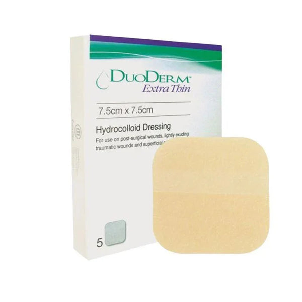 Duoderm Extra Thin Hydrocolloid Dressing 7.5cm x 7.5cm x5