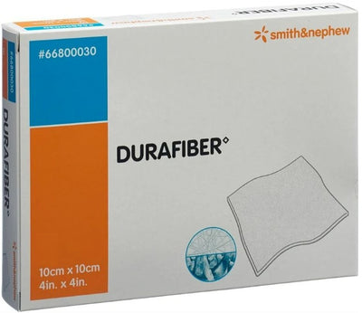 Durafiber Non-woven Gelling Fibre Dressings 10cm x 10cm x 10