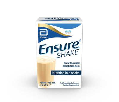 Ensure Powder Shake Vanilla 7 x 57g x 4 Packs -   Abbott EasyMeds Pharmacy