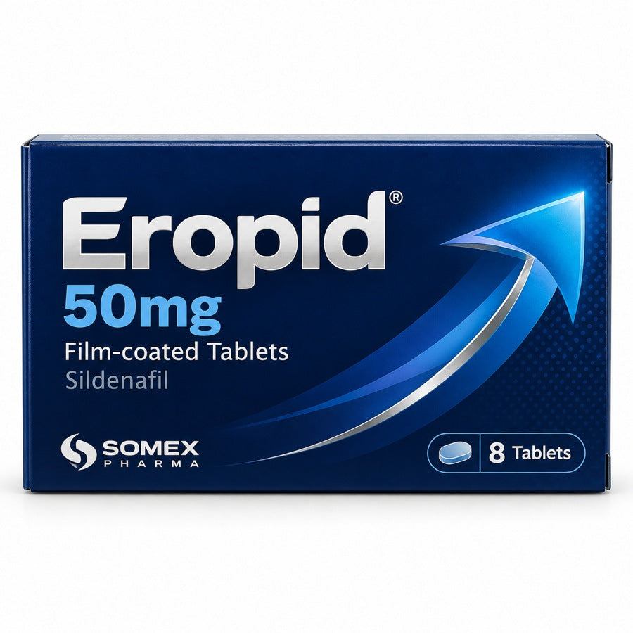 Eropid 50mg sildenafil 4 tablet pack front