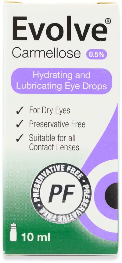 Evolve Carmellose 0.5% Soothing Eye Drops 10ml | Preservative-Free