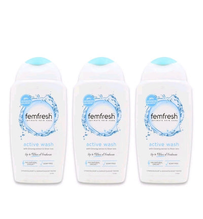 3 x Femfresh Intimate Hygiene Triple Action Deodorising Wash 250ml