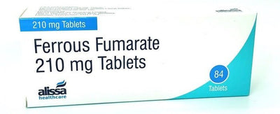 Ferrous Fumarate 210mg Iron Tablets - Packs of 84 -   EasyMeds Healthcare LTD EasyMeds Pharmacy