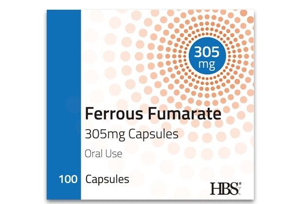 Ferrous Fumarate 305mg Capsules x 100 (Galfer capsules Alternative) -   EasyMeds Healthcare LTD EasyMeds Pharmacy