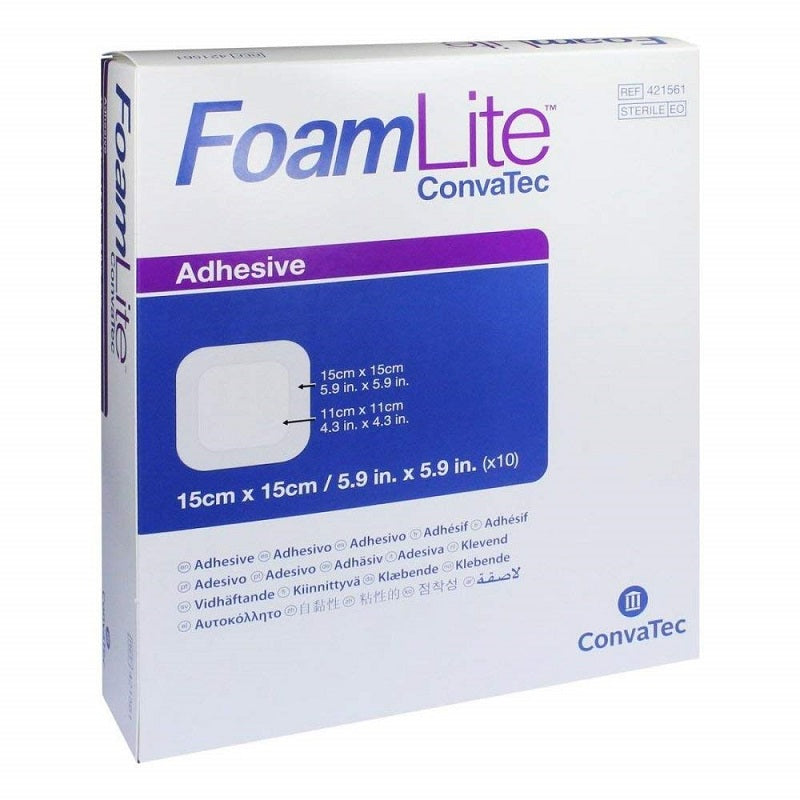 Foamlite ConvaTec Adhesive Dressing 15cm x 15cm x 10