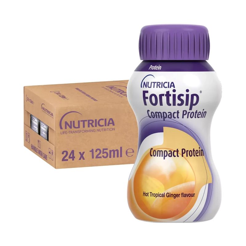 Fortisip Compact Protein Nutritional Drink Hot Tropical Ginger 4x125ml