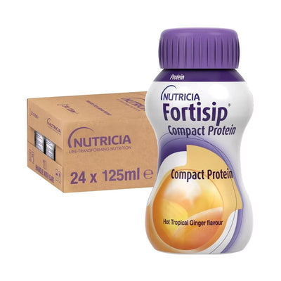 Fortisip Compact Protein Nutritional Drink Hot Tropical Ginger 4x125ml