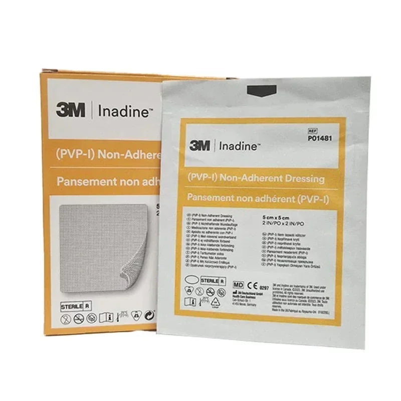 Inadine 5cm x 5cm x 125 Non-Adherent Wound Dressings