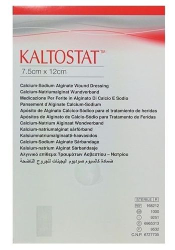 Kaltostat Alginate Dressing 7.5cm x 12cm x5 Sterile Non-Woven Haemostatic ELS231 -   Kaltostat EasyMeds Pharmacy