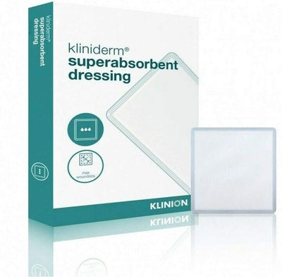 Kliniderm Superabsorbent dressings 7.5cm x 7.5cm (x50) - Bulk Pack -   Kliniderm EasyMeds Pharmacy