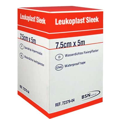 Leukoplast Sleek Waterproof Adhesive Surgical Tape 7.5cm x 5m x 6