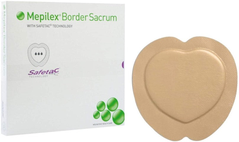 Mepilex Border Sacrum Sacral Dressings 22cm x 25cm - Wounds Ulcers 282410 -   Molnlycke EasyMeds Pharmacy