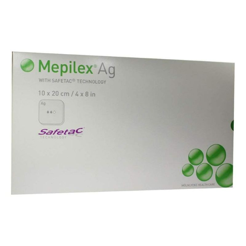 Mepilex AG Foam Wounds Dressing 10cm x 20cm x 5
