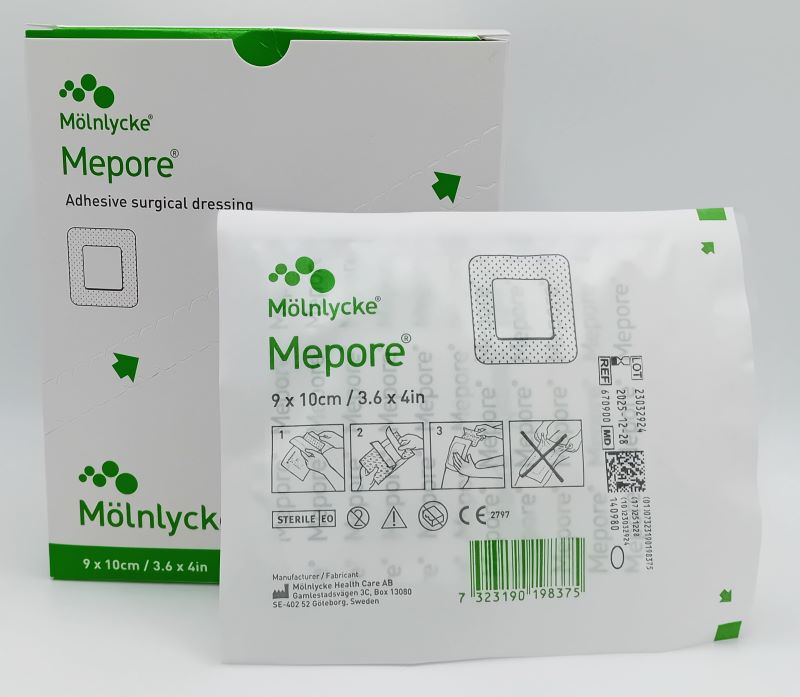 Mepore Dressings 9cm x 10cm x1/5/10/25/50 Adhesive Absorbant