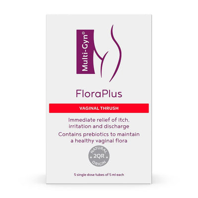 Multi-Gyn FloraPlus  Treat Vaginal Thrush Symptoms - Prebiotic Vaginal Gel 5ml x5 -   Nutritional EasyMeds Pharmacy