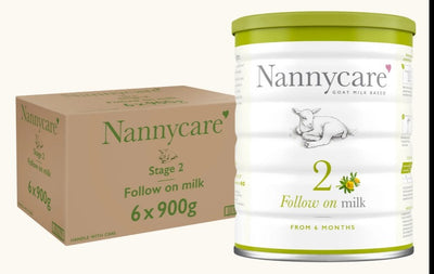 Nannycare Stage 2 Goats Milk Baby Milk/Formula 900g x 6