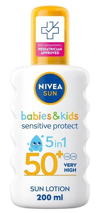 Nivea Sun Kids Pure Sensitive SPF50 Sun Spray 200ml -   Nivea EasyMeds Pharmacy