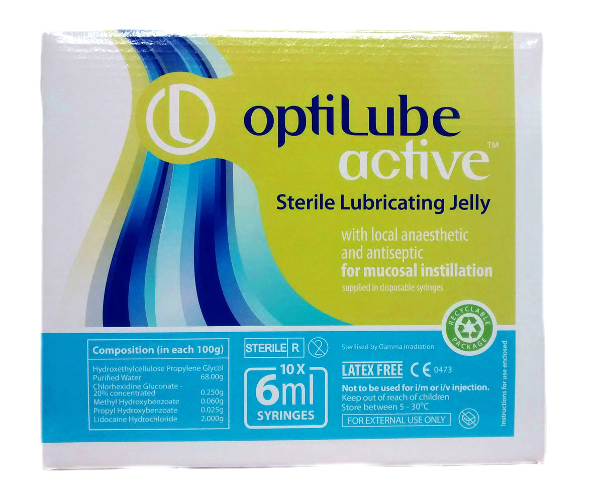 Optilube Active Sterile Lubricating Jelly 6ml x 10