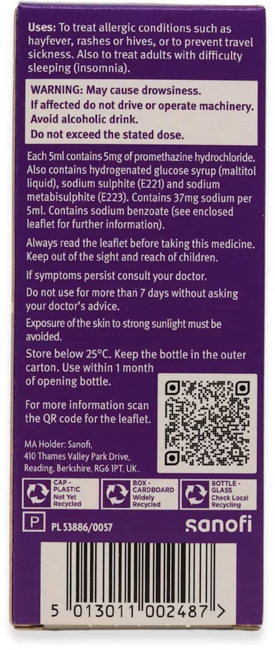 Phenergan 5mg/5ml Elixir 100ml