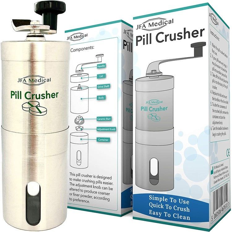 Pill Crusher/Grinder - Crushes Multiple Tablets/Pills into a fine Powder -   JFA Medical EasyMeds Pharmacy