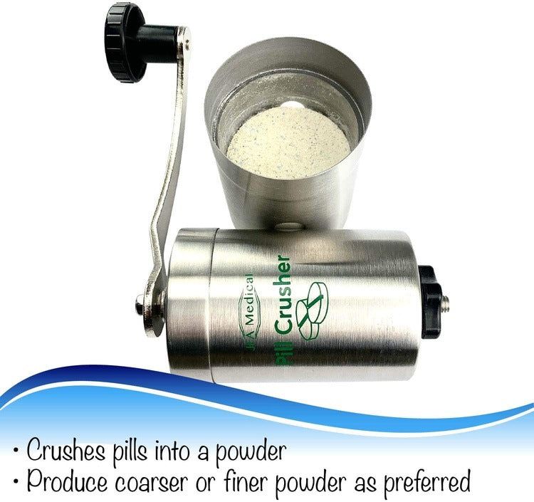 Pill Crusher/Grinder - Crushes Multiple Tablets/Pills into a fine Powder -   JFA Medical EasyMeds Pharmacy