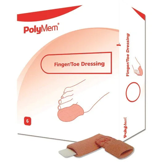 Finger Compression Dressing Polymem Finger Toe Dressing Size 4 x 6 | EasyMeds Pharmacy