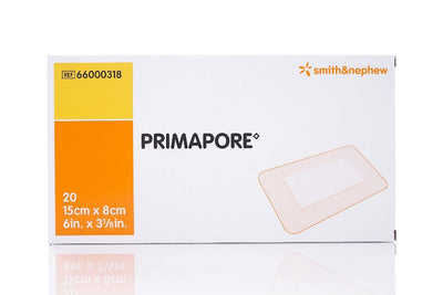 Primapore Adhesive Non-Woven Absorbent Wound Dressings 15cm x 8cm x20