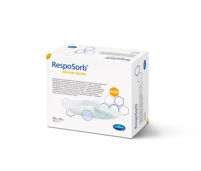 Resposorb Silicone Border (Zetuvit Plus) Wound Dressing Pads 10cm x 10cm x 10 -   Resposorb EasyMeds Pharmacy