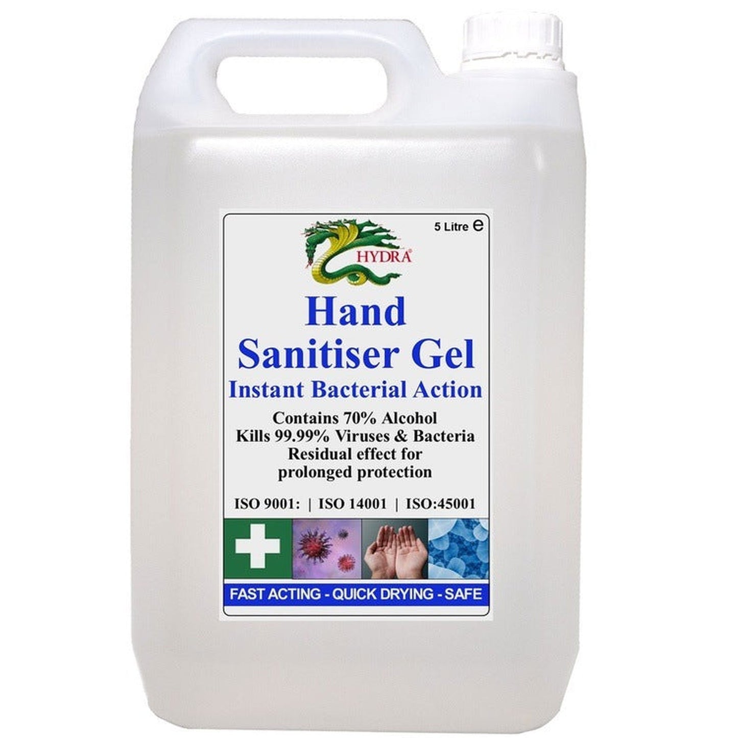 Bulk Pack Antibacterial Hand Sanitizer/Sanitiser Gel 70% Alc 5L - Bulk Buy Discounts -   Hydra EasyMeds Pharmacy