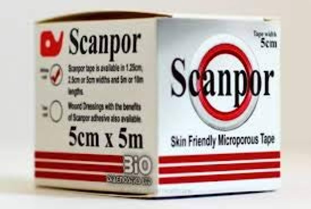 Scanpor Microporous Surgical Tape - 1.25cm, 2.5cm or 5cm x 5M Rolls