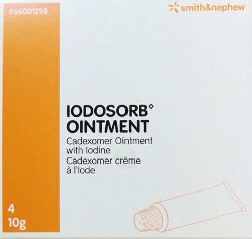 Smith & Nephew Iodosorb Cadoxemer Iodine 0.9 % Ointment 10g x 4 -   Smith & Nephew EasyMeds Pharmacy