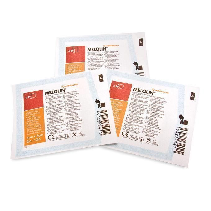 Smith & Nephew Melolin 5cm x 5 cm x 100 Low Adherent Absorbent Dressings - Wounds Abrasions Burns -   Smith & Nephew EasyMeds Pharmacy