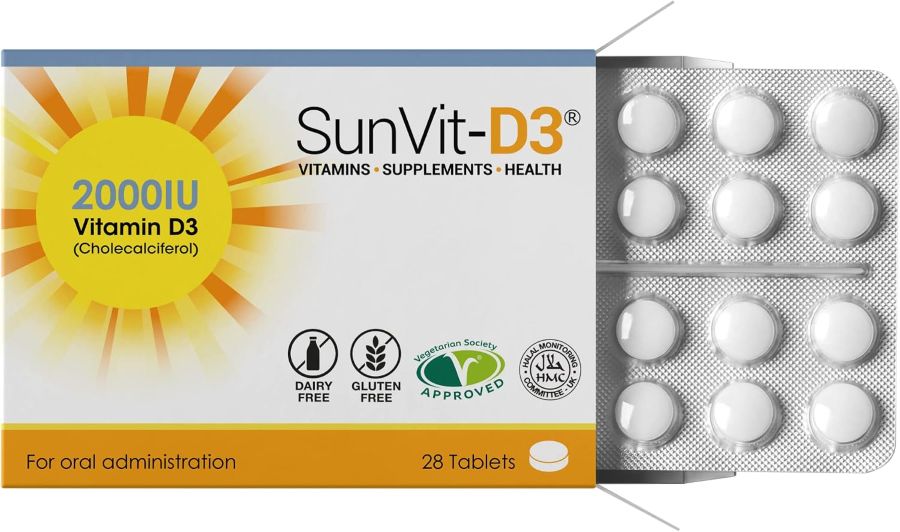 SunVit D3 Cholecalciferol 2000IU Tablets x 28