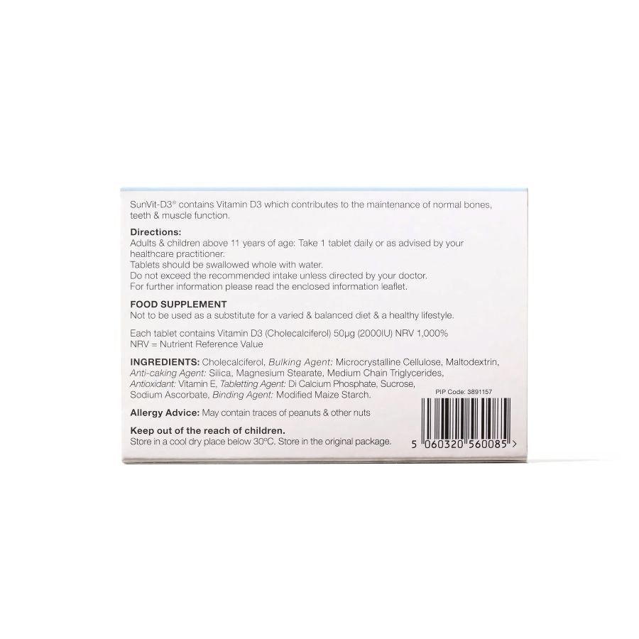 SunVit D3 Cholecalciferol 2000IU Tablets x 28