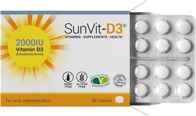 SunVit D3 Cholecalciferol 2000IU Tablets x 28