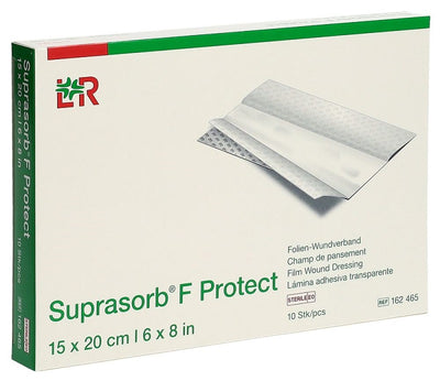 Suprasorb F Protect Sterile Film Polyurethane Dressings 15cm x 20cm Pack of 10
