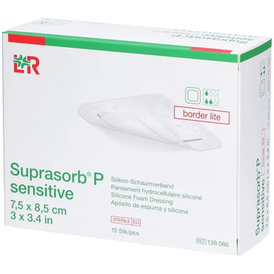 Suprasorb P Sensitive Border Lite Silicone Dressing 7.5cm x 8.5cm x 10